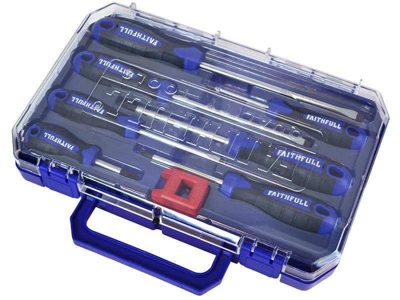 Faithfull Soft Grip Screwdriver Set, 8 Piece