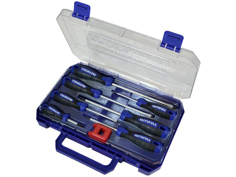 Faithfull Soft Grip Screwdriver Set, 8 Piece