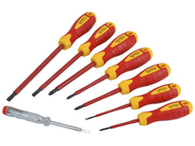 Load image into Gallery viewer, Faithfull VDE Soft Grip Screwdriver Set (Case), 8 Piece