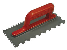 Load image into Gallery viewer, Faithfull Notched Trowel V 4mm &amp; Round 7mm Plastic Handle 11 x 4.1/2in