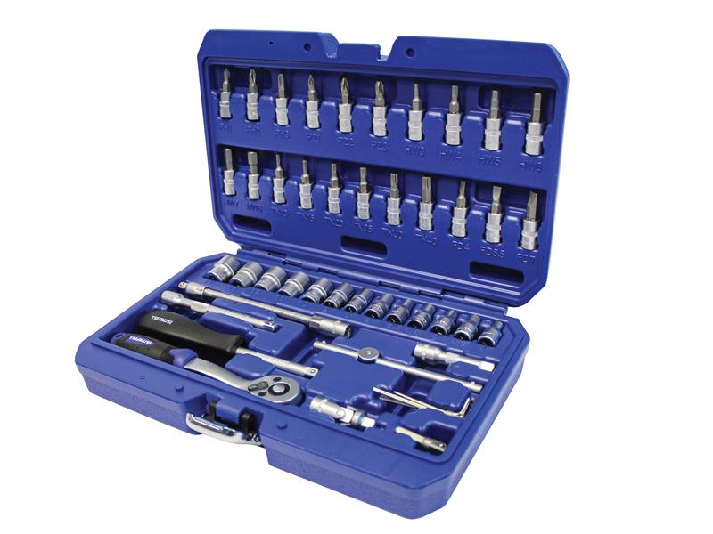 Faithfull 1/4in Drive Socket Set, 46 Piece