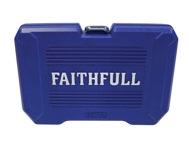 Faithfull 1/4in Drive Socket Set, 46 Piece