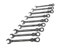 Load image into Gallery viewer, Faithfull Ratchet Combination Spanner Flex Head Set, 9 Piece