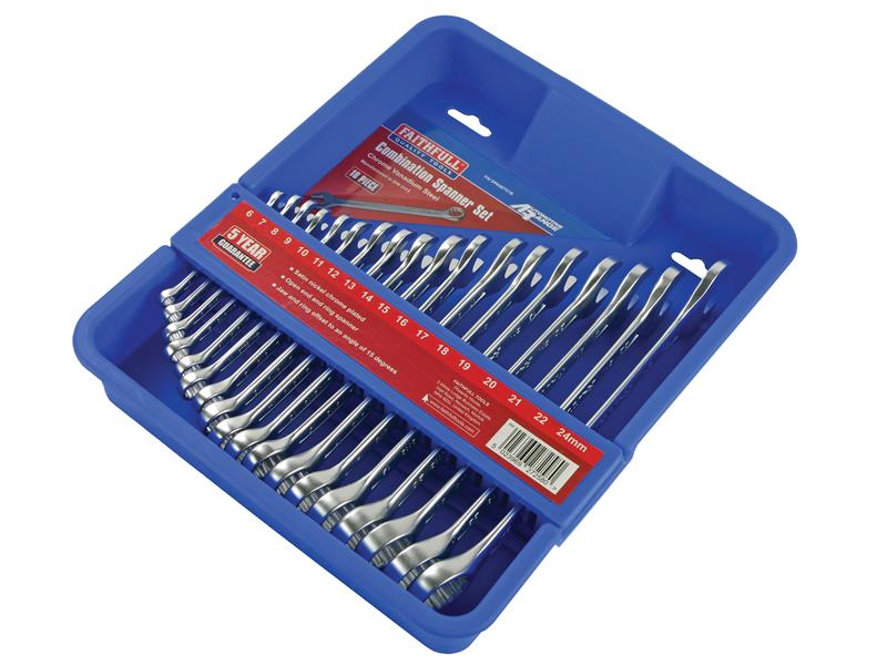 Faithfull Combination Spanner Set, Chrome Vanadium