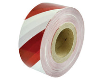 Load image into Gallery viewer, Faithfull Heavy-Duty Barrier Tape Red &amp; White 70mm x 250m