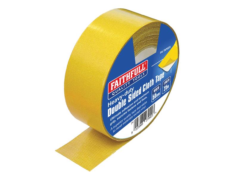 Faithfull Heavy-Duty Double-Sided Tape 50mm x 25m