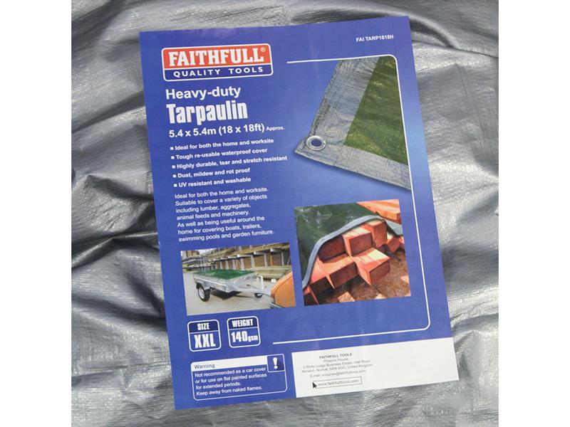 Faithfull Tarpaulin Green/Silver