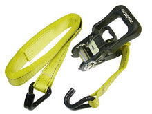 Load image into Gallery viewer, Faithfull Ratchet Tie-Downs J-Hook 5m x 32mm Breaking Strain 1320kg/daN 2 Piece