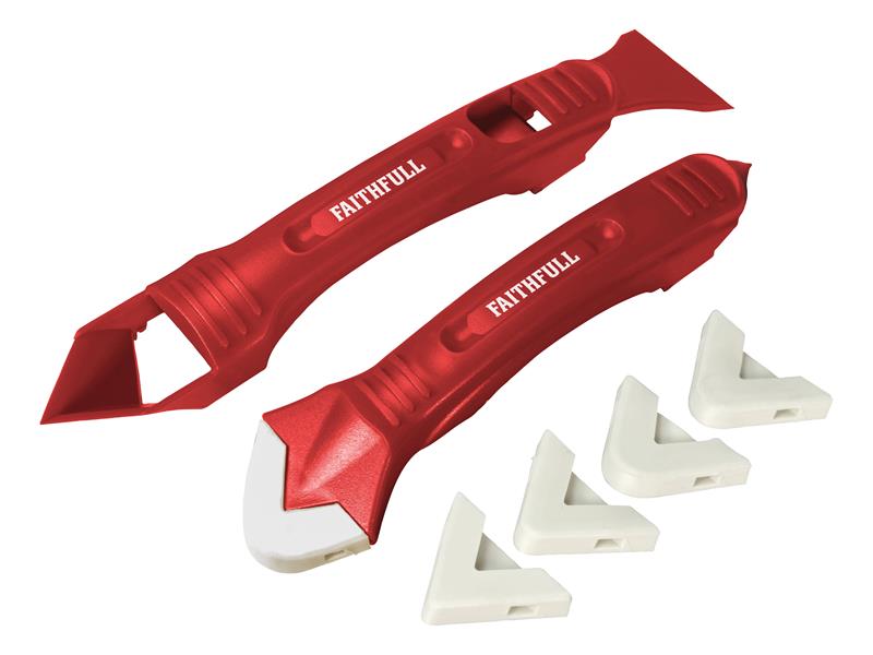 Faithfull Silicone Scraper Kit Two Piece