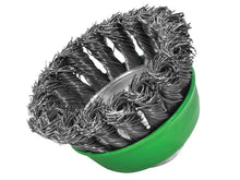Load image into Gallery viewer, Faithfull Wire Cup Brush Twist Knot 65mm M14x2, 0.50mm Stainless Steel Wire