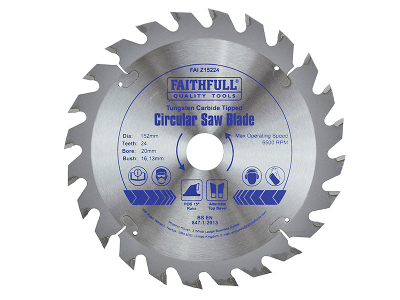 Faithfull TCT Cordless Trimsaw Blade