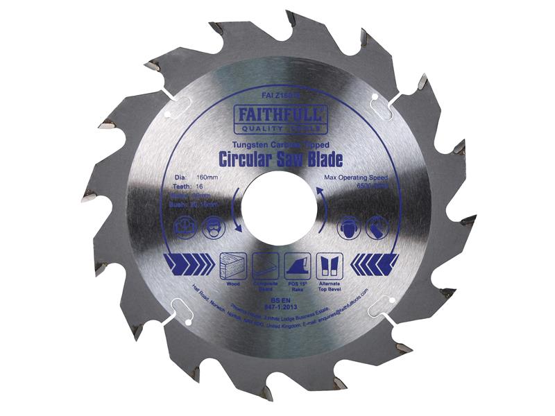 Faithfull TCT Cordless Trimsaw Blade