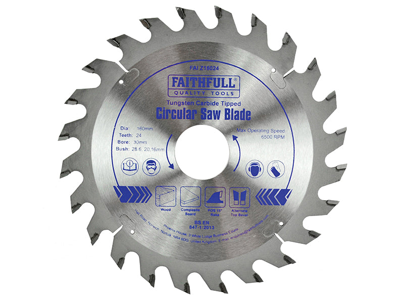 Faithfull TCT Cordless Trimsaw Blade