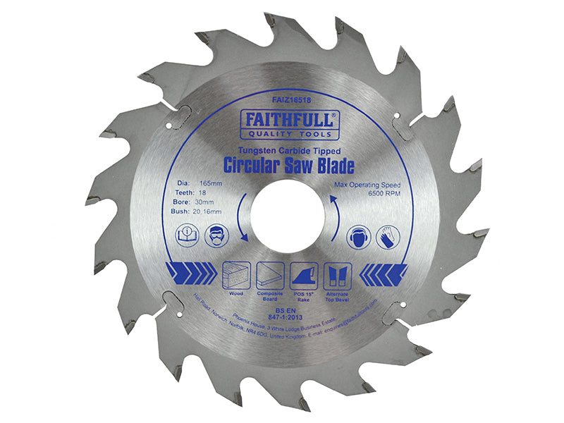 Faithfull TCT Cordless Trimsaw Blade