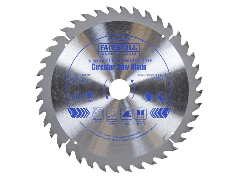 Faithfull TCT Cordless Trimsaw Blade