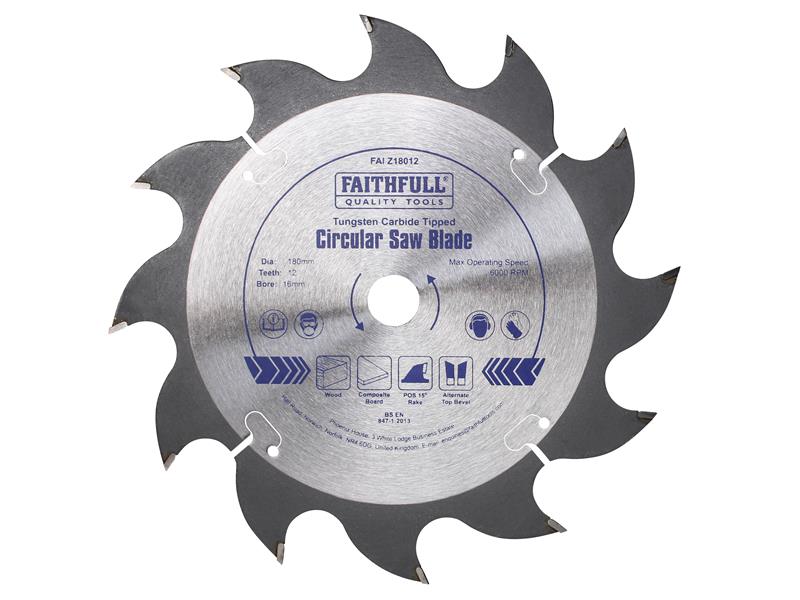 Faithfull TCT Cordless Trimsaw Blade