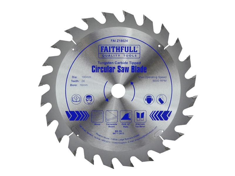 Faithfull TCT Cordless Trimsaw Blade