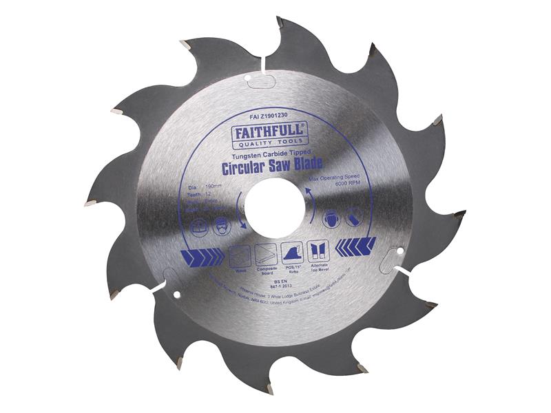 Faithfull Professional Nail Cutting TCT Circular Saw Blade