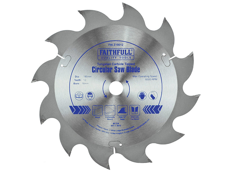 Faithfull Professional Nail Cutting TCT Circular Saw Blade