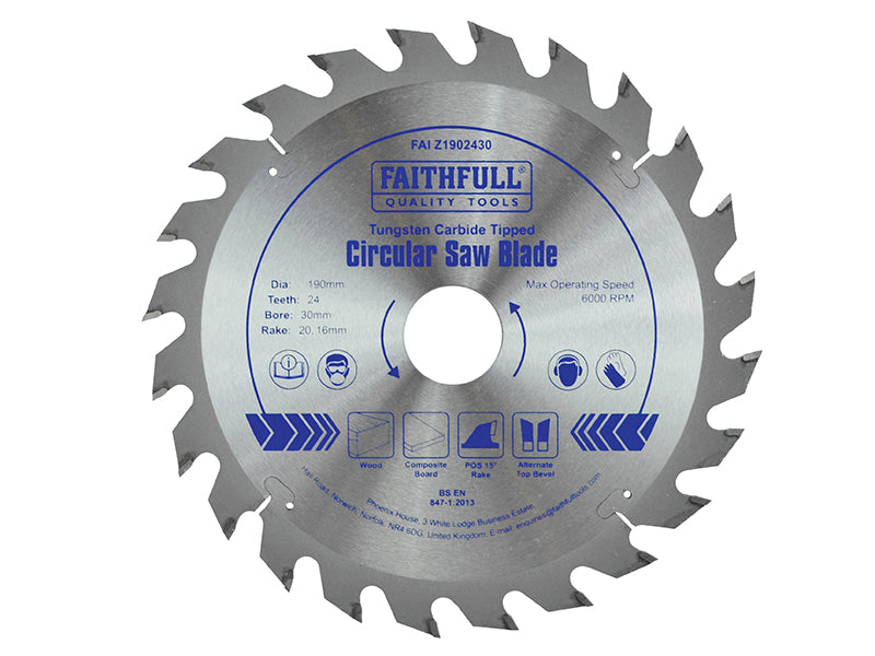 Faithfull Professional Nail Cutting TCT Circular Saw Blade