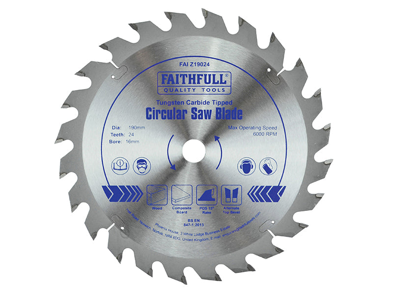 Faithfull Professional Nail Cutting TCT Circular Saw Blade