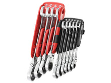 Load image into Gallery viewer, Facom 467BF.JP10PB Ratchet Combination Flexi Wrench Set, 10 Piece