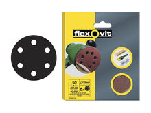 Load image into Gallery viewer, Flexovit Hook &amp; Loop Sanding Discs 150mm