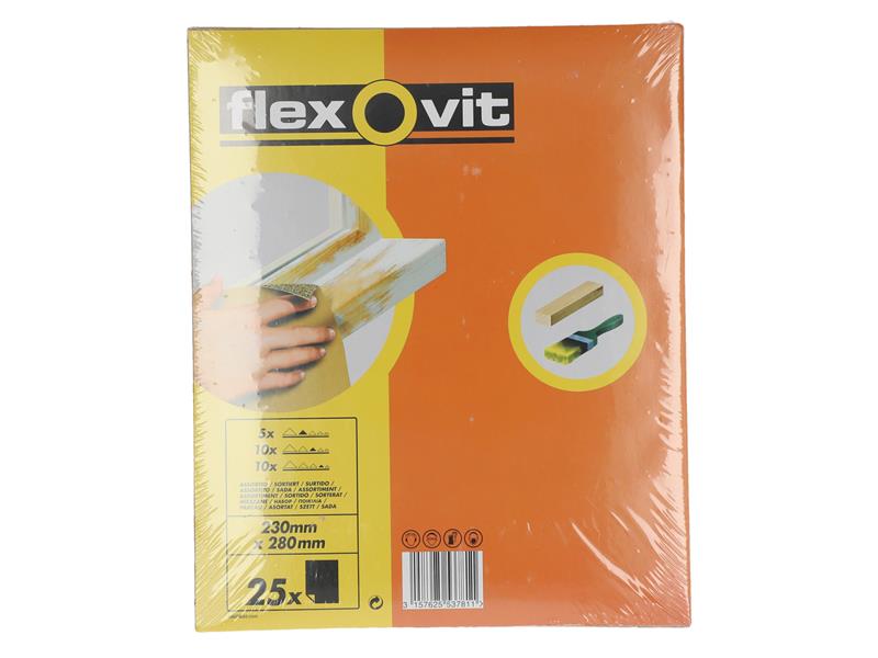 Flexovit Glasspaper Sanding Sheets 230 x 280mm