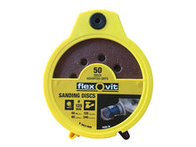 Load image into Gallery viewer, Flexovit Hook &amp; Loop Sanding Disc 125mm Assorted (Dispenser 50)