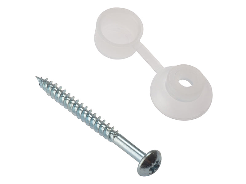 ForgeFix Corrugated Roofing Screw Round Head Pozi ZP 5mm x 50mm Bag 10