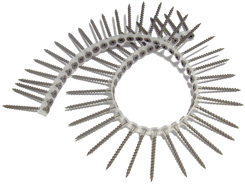 ForgeFix Collated Drywall Screws, Phillips, Bugle Head