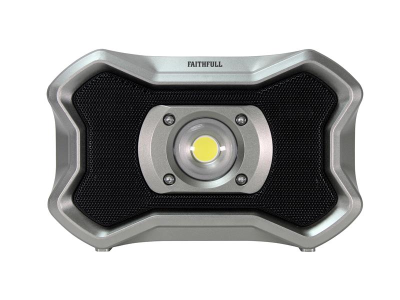 Faithfull Power Plus Rechargeable Work Light with Speaker 20W