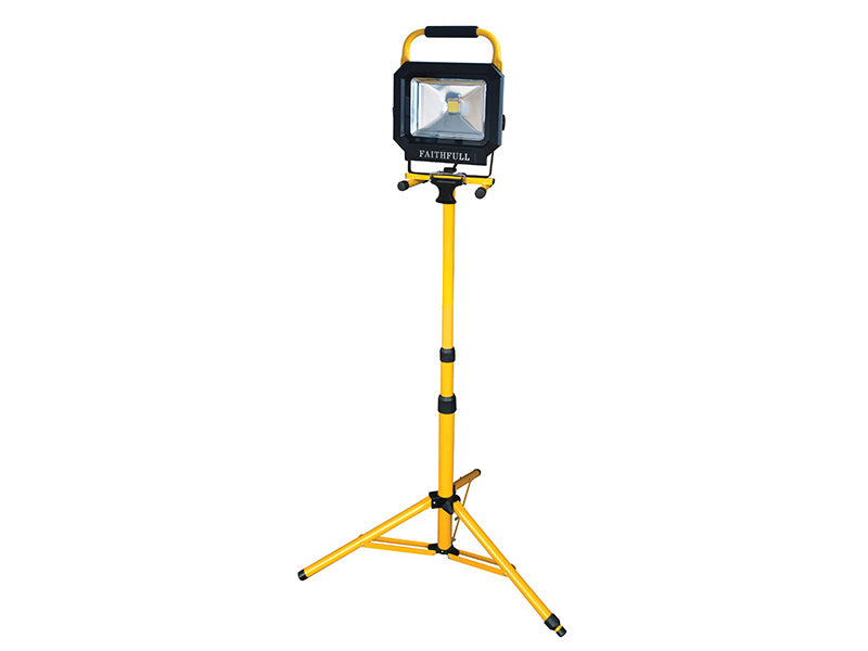 Faithfull Power Plus LED Single Pod Tripod Site Light