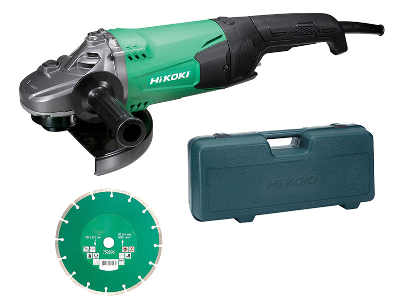 HiKOKI G23ST Angle Grinder, Diamond Blade & Case