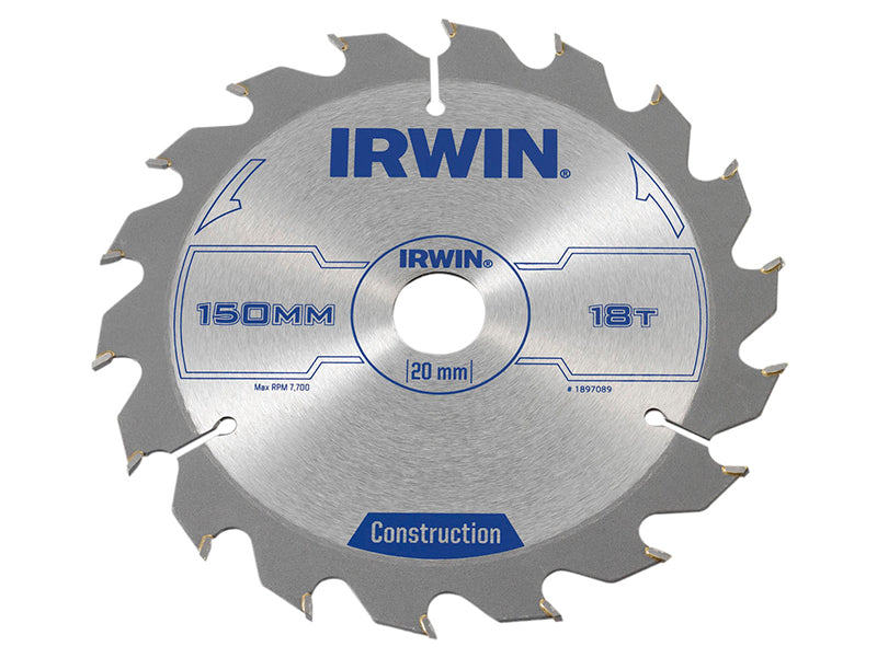 IRWIN® Corded Construction Circular Saw Blade, ATB