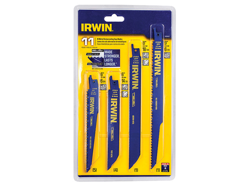 IRWIN® Bi-Metal Reciprocating Blade Set, 11 Piece