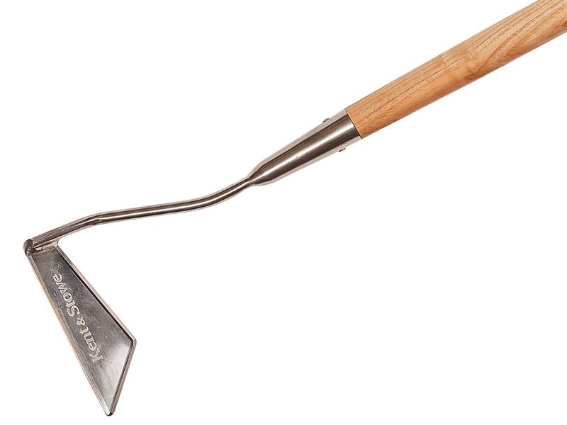 Kent & Stowe Stainless Steel Long Handled 3-Edged Hoe, FSC®