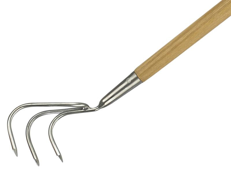 Kent & Stowe Stainless Steel Long Handled 3-Prong Cultivator, FSC®