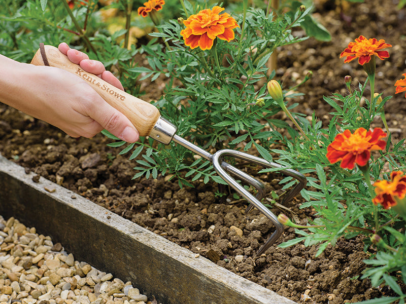 Kent & Stowe Hand 3-Prong Cultivator, FSC®