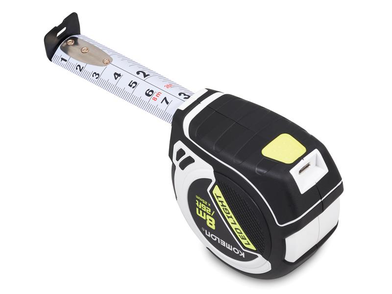 Komelon LED LIGHT Tape Measure 8m/26ft (Width 25mm)