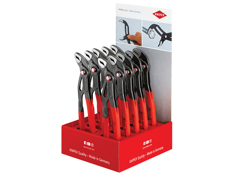 Knipex Cobra® Quickset Waterpump Pliers Counter Display (10 x KPX8721250)