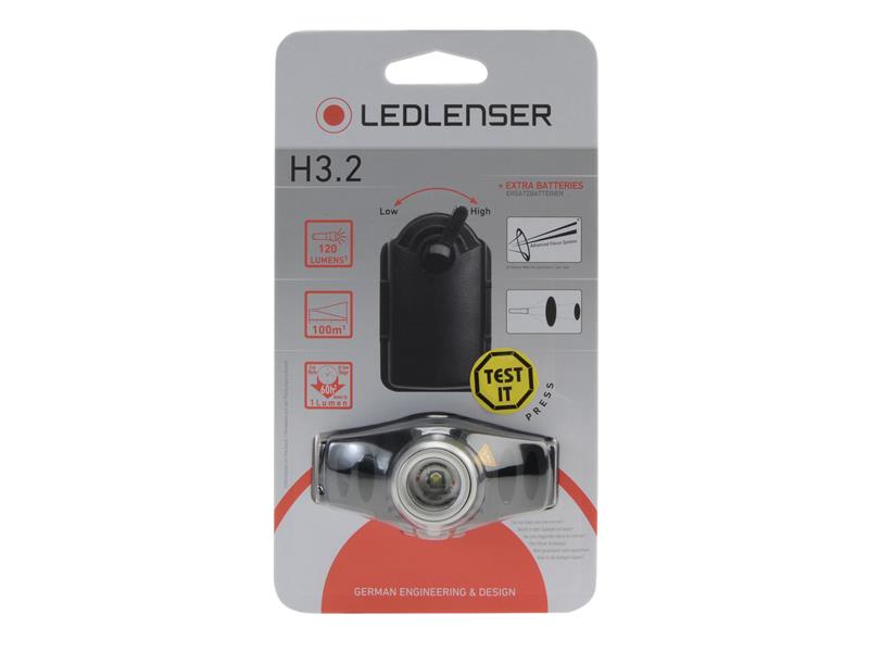 Ledlenser H3.2 LED Headlamp (Test-It Pack)