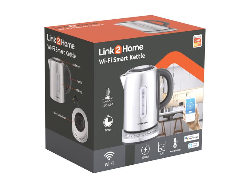 Link2Home Stainless Steel Smart Kettle 1.7L 3000W