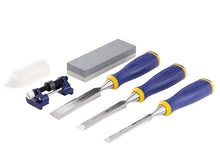 Load image into Gallery viewer, IRWIN® Marples® MS500 ProTouch™ All-Purpose Chisel Set, 3 Piece + Sharpening Kit