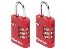 Load image into Gallery viewer, Master Lock TSA 3-Digit Combination Zinc 30mm Padlock x 2