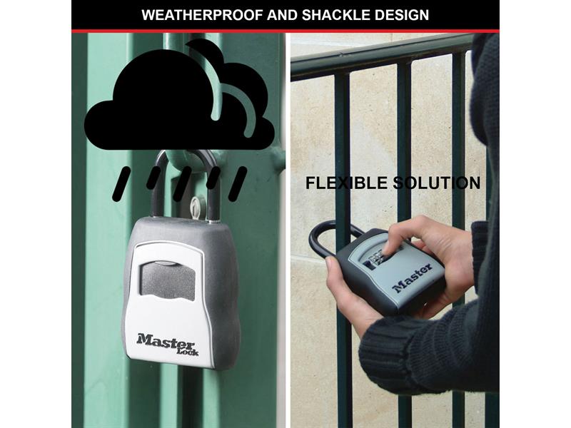 Master Lock 5400E Portable Shackled Combination Key Lock Box (Up To 3 Keys)