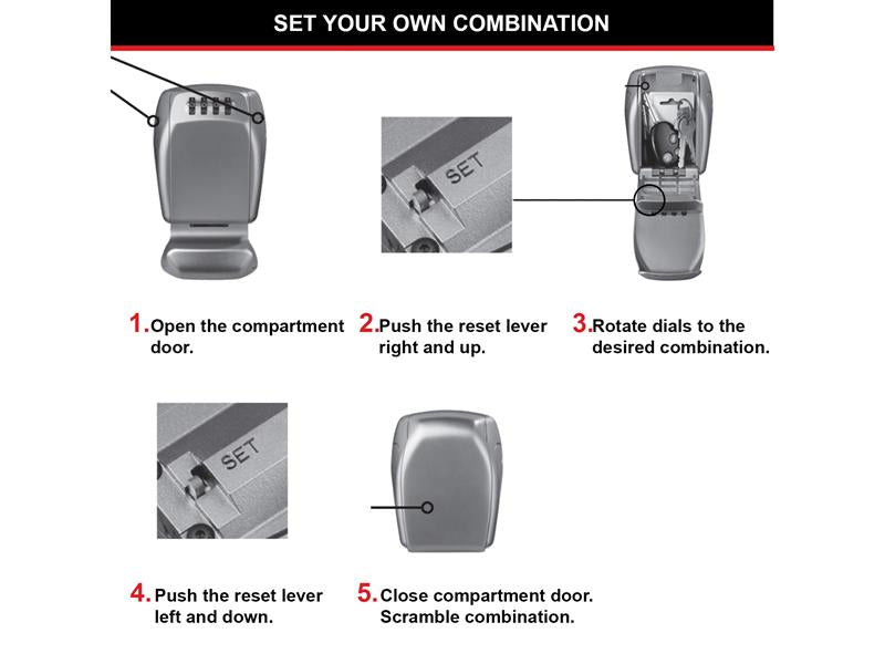 Master Lock 5415E Wall-Mounted Reinforced Key Lock Box