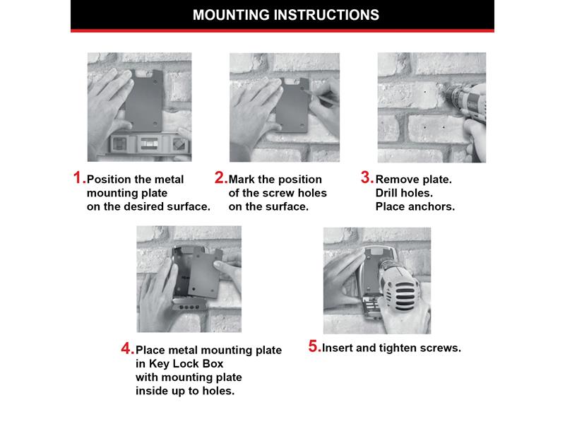 Master Lock 5415E Wall-Mounted Reinforced Key Lock Box