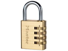 Load image into Gallery viewer, Master Lock Brass Finish Combination Padlock