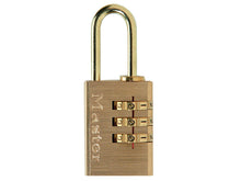 Load image into Gallery viewer, Master Lock Brass Finish Combination Padlock